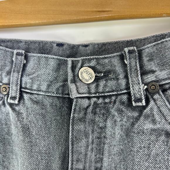 Vintage Lee Riders Mom Jean Union Made Washed Gray Denim 27x30 Size 9 Med 80s - Picture 5 of 11